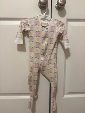 TBBC Pink Floral Zip-Front Kids One-Piece